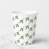 Weihnachts Holly Coffee Party Drink Paper Cups Pappbecher (Rückseite)