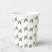 Weihnachts Holly Coffee Party Drink Paper Cups Pappbecher (Links)