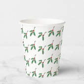 Weihnachts Holly Coffee Party Drink Paper Cups Pappbecher (Rechts)