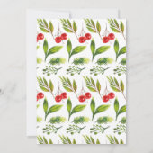 Weihnachts-Holly-Festive-Party-Blätter Einladung (Rückseite)