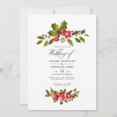 Weihnachts-Holly-Foto Einladung (Vorderseite)