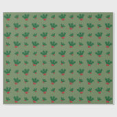 Weihnachts-Holly-Gemusterte Wrapping Paper Geschenkpapier (Flach)
