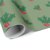 Weihnachts-Holly-Gemusterte Wrapping Paper Geschenkpapier (Rolleneckpunkt)