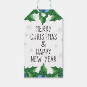 Weihnachts Holly Geschenkanhänger (Vorderseite)