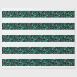 Weihnachts Holly Geschenkpapier