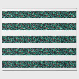 Weihnachts Holly Geschenkpapier