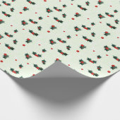 Weihnachts Holly Geschenkpapier (Ecke)