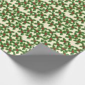Weihnachts Holly Geschenkpapier (Ecke)