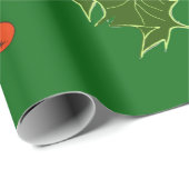 Weihnachts Holly Geschenkpapier (Rolleneckpunkt)