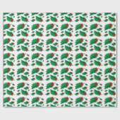 Weihnachts Holly Geschenkpapier (Flach)