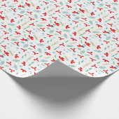 Weihnachts Holly Geschenkpapier (Ecke)