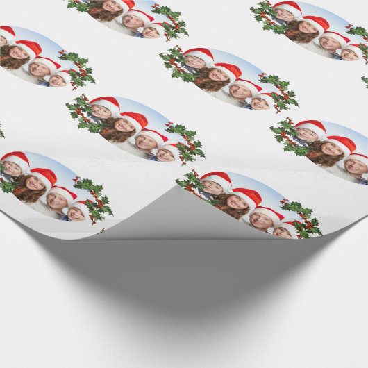 Weihnachts Holly Geschenkpapier (Ecke)