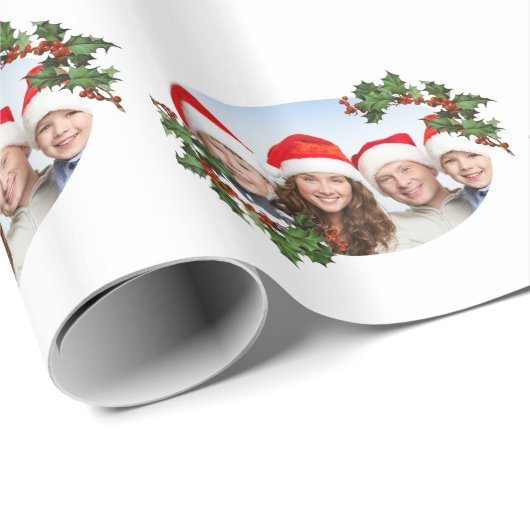 Weihnachts Holly Geschenkpapier (Rolleneckpunkt)