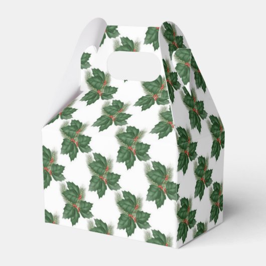 Weihnachts Holly Geschenkschachtel (Rückseite)
