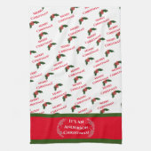 Weihnachts Holly Geschirrtuch (Vertikal)