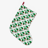 Weihnachts Holly Großer Weihnachtsstrumpf (Vorderansicht (hängend))