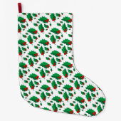 Weihnachts Holly Großer Weihnachtsstrumpf (Vorderseite)