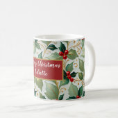 Weihnachts Holly Kaffeetasse (VorderseiteRechts)