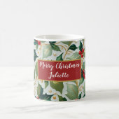 Weihnachts Holly Kaffeetasse (Mittel)