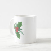 Weihnachts Holly Kaffeetasse (Vorderseite Links)