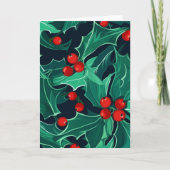 Weihnachts Holly Karte (Vorderseite)