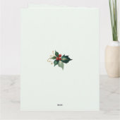 Weihnachts Holly Karte (Rückseite)
