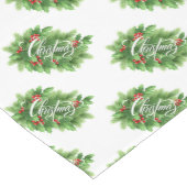 Weihnachts Holly Mittelgroßer Tischläufer (Ecke)