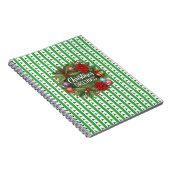 Weihnachts-Holly-Muster mit Kranz Notizblock (Rechte Seite)