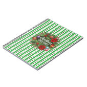Weihnachts-Holly-Muster mit Kranz Notizblock (Linke Seite)