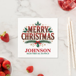 Weihnachts-Holly-Office-Party Serviette