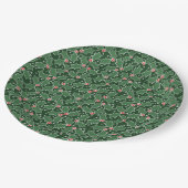 Weihnachts-Holly-Papierplatte Pappteller (Schrägansicht)