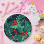 Weihnachts Holly Pappteller (Party)