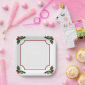 Weihnachts Holly Pappteller (Party)