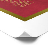 Weihnachts-Holly & Pine-Alphabetischer Sitzplan Poster (Ecke)