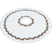 Weihnachts Holly Polyester Weihnachtsbaumdecke (Schrägansicht)