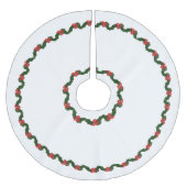 Weihnachts Holly Polyester Weihnachtsbaumdecke (Vorderseite)