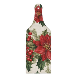 Weihnachts-Holly & Red Berries-Schneiderschaft Schneidebrett