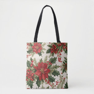Weihnachts-Holly & Red Berries-Tasche Tasche