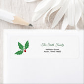 Weihnachts-Holly-Rücksendeadresse (Insitu)