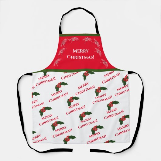 Weihnachts Holly Schürze (Vorderseite)