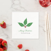 Weihnachts Holly Serviette (Beispiel)