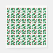 Weihnachts Holly Serviette (Vorderseite)