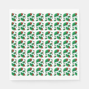 Weihnachts Holly Serviette