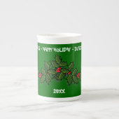 Weihnachts-Holly-Spezialität-Tasse Porzellantasse (Vorderseite)