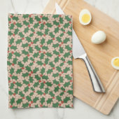 Weihnachts Holly Tee Handtuch (Viertel Falte)
