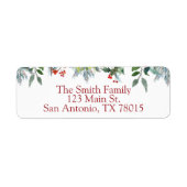 Weihnachts-Holly- und Berries-Rücksendeadresse (Vorne)