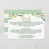 Weihnachts-Holly-Wreath-Hochzeit - Details Begleitkarte (Vorne/Hinten)