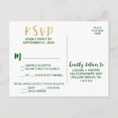 Weihnachts-Holly-Wreath-Menü-UAWG Einladungspostkarte (Rückseite)