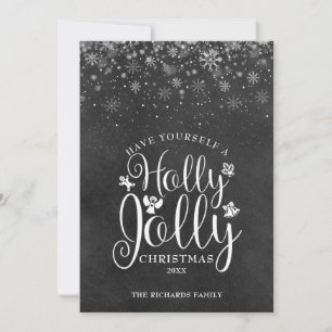 Weihnachts-Hollywood-Elegant-Script-Schiefertafel Feiertagskarte