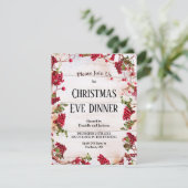 Weihnachts Holries Weihnachtsabend Abendessen Part Einladung (Stehend Vorderseite)